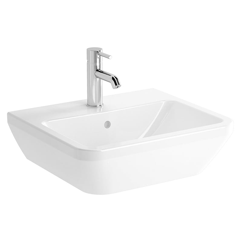 Vitra Integra Lavabo Dikdörtgen, Kompakt, 50x43 cm Tek Armatür Delikli, Su Taşma Delikli, Beyaz - Vitra (1)