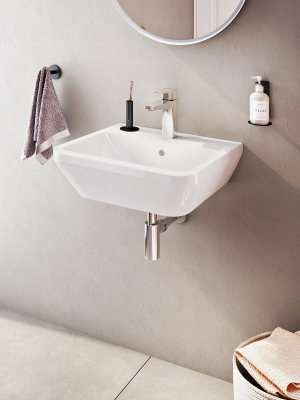 Vitra Integra Lavabo Dikdörtgen, Kompakt, 50x43 cm Tek Armatür Delikli, Su Taşma Delikli, Beyaz - 1