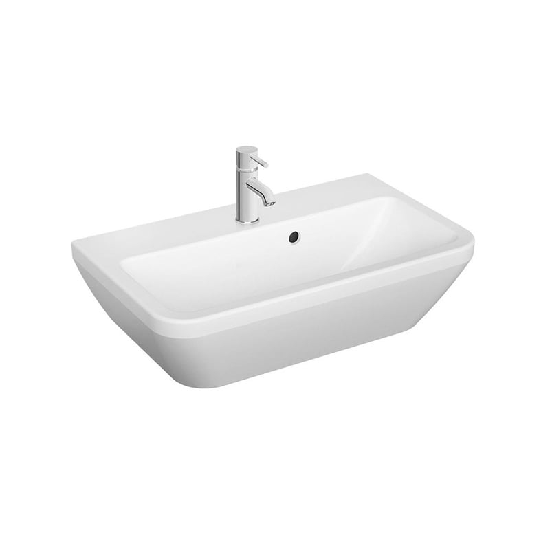 Vitra Integra Lavabo Dikdörtgen, Kompakt, 60x36 cm Tek Armatür Delikli, Su Taşma Delikli, Beyaz - Vitra