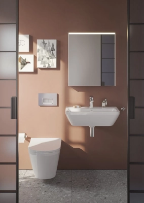 Vitra Integra Lavabo Dikdörtgen, Kompakt, 60x36 cm Tek Armatür Delikli, Su Taşma Delikli, Beyaz - 2