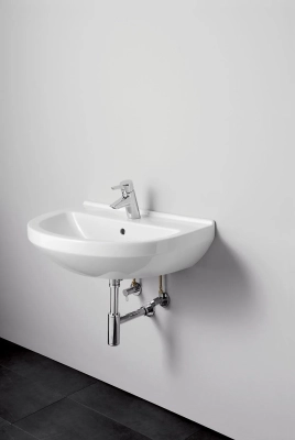Vitra Integra Lavabo Yuvarlak, 55x45 cm Tek Armatür Delikli, Su Taşma Delikli, Beyaz - 1