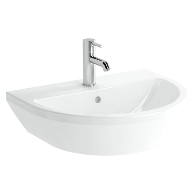 Vitra Integra Lavabo Yuvarlak, 60x47 cm Tek Armatür Delikli, Su Taşma Delikli, Beyaz - 5