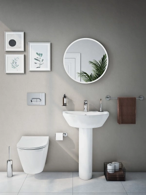 Vitra Integra Lavabo Yuvarlak, 60x47 cm Tek Armatür Delikli, Su Taşma Delikli, Beyaz - 2