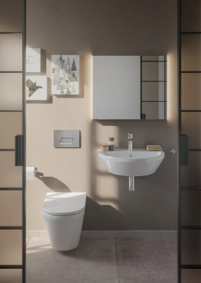 Vitra Integra Lavabo Yuvarlak, 60x47 cm Tek Armatür Delikli, Su Taşma Delikli, Beyaz - 3