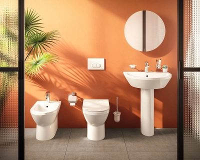 Vitra Integra Lavabo Yuvarlak, 65x49 cm Tek Armatür Delikli, Su Taşma Delikli, Beyaz - 3