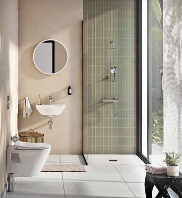 Vitra Integra Lavabo Yuvarlak, Kompakt, 50x43 cm Tek Armatür Delikli, Su Taşma Delikli, Beyaz - 5