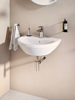 Vitra Integra Lavabo Yuvarlak, Kompakt, 50x43 cm Tek Armatür Delikli, Su Taşma Delikli, Beyaz - 1