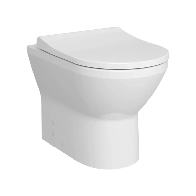 Vitra İntegra Round Yerden Klozet Rim-ex, Duvara Tam Dayalı, 54 cm Taharet Borulu, Beyaz - 1