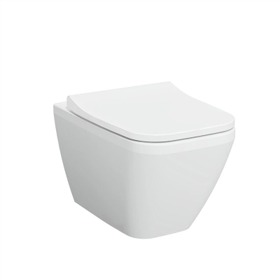 Vitra Integra Square Asma Klozet Rim-ex, Gizli Montajlı, 55 cm Mat Beyaz - 1