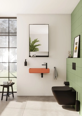 Vitra Integra Square Asma Klozet Rim-ex, Gizli Montajlı, 55 cm Mat Siyah - 2