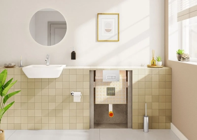 Vitra Integra Yarım Tezgah Lavabo Dikdörtgen, 55x45 cm Tek Armatür Delikli, Su Taşma Delikli, Beyaz - 2