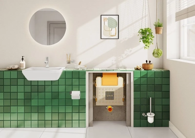 Vitra Integra Yarım Tezgah Lavabo Dikdörtgen, 55x45 cm Tek Armatür Delikli, Su Taşma Delikli, Beyaz - 3