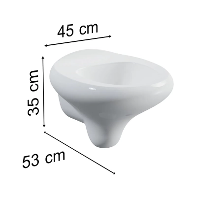 Vitra İstanbul Asma Klozet Rim-ex, Gizli Montajli, 53 cm Taharet Borulu, Taharet Borusu Girişi Siva Alti Uygulamali, Clean, Beyaz - 7