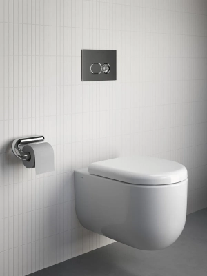 Vitra Liquid Klozet Kapağı Duroplast, Üstten Sıkmalı Yavaş Kapanır, Kolay Sök-Tak, Metal Menteşeli, Beyaz - 2