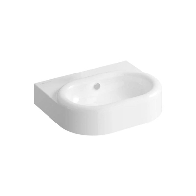 Vitra Liquid Lavabo 60x50 cm Armatür Deliksiz, Su Taşma Delikli, Clean, Beyaz - 1