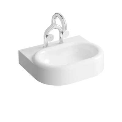 Vitra Liquid Lavabo 60x50 cm Çift Armatür Delikli, Su Taşma Deliksiz, Clean, Beyaz - 1