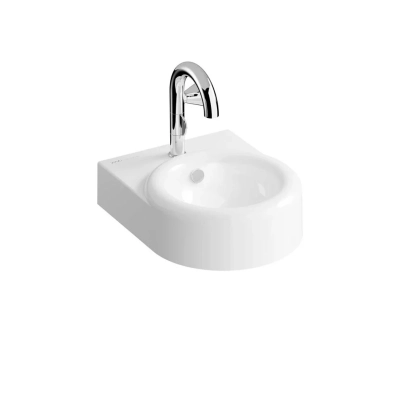 Vitra Liquid Lavabo Kompakt, 40x50 cm Tek Armatür Delikli, Su Taşma Delikli, Clean, Beyaz - 1