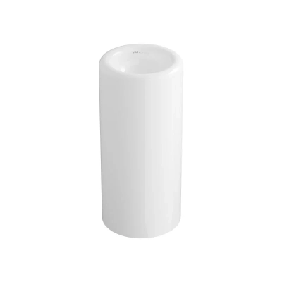 Vitra Liquid Monoblok Lavabo Kompakt, 40x40 cm Tek Armatür Delikli, Su Taşma Deliksiz, Clean, Beyaz - 2