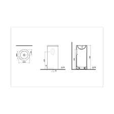 Vitra Liquid Monoblok Lavabo Kompakt, 40x40 cm Tek Armatür Delikli, Su Taşma Deliksiz, Clean, Beyaz - 3
