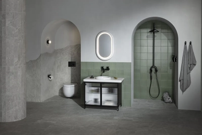 Vitra Liquid Tezgah 100 cm, Yuvarlak Lavabo Delikli, Armatür Delikli - 4