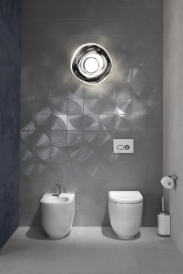 Vitra Liquid Yerden Bide Duvara Tam Dayalı, 54 cm Tek Armatür Delikli, Yanlardan Deliksiz, Clean, Beyaz - 4