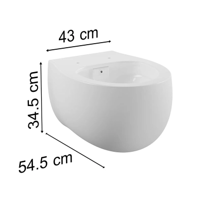Vitra Memoria Asma Klozet Rim-ex, Gizli Montajlı, 54 cm Clean, Mat Siyah - 2