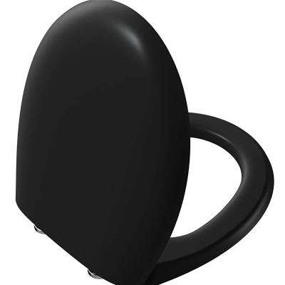 Vitra Memoria Klozet Kapağı Duroplast, Üstten Sıkmalı Yavaş Kapanır, Kolay Sök-Tak, Metal Menteşeli, Mat Siyah - 1