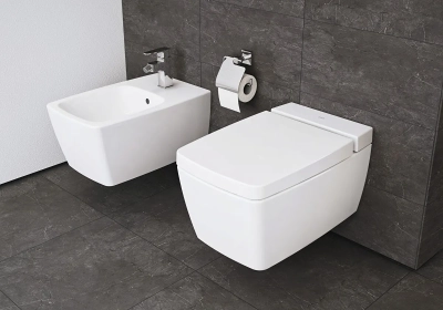 Vitra Metropole Asma Bide Gizli Montajlı, 56 cm Tek Armatür Delikli, Su Taşma Delikli, Yanlardan Deliksiz, Mat Beyaz - 2