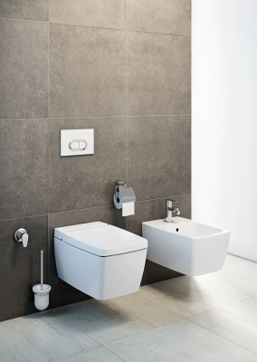 Vitra Metropole Asma Bide Gizli Montajlı, 56 cm Tek Armatür Delikli, Su Taşma Delikli, Yanlardan Deliksiz, Mat Beyaz - 3