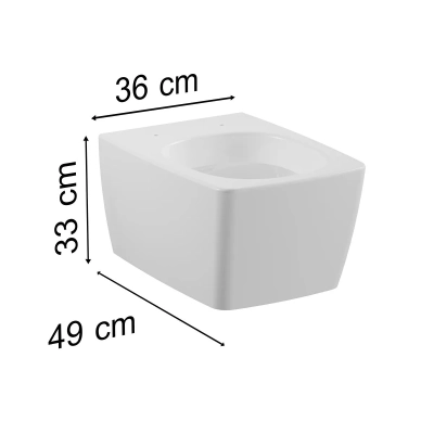 Vitra Metropole Asma Klozet Gizli Montajlı, Kompakt, 49 cm Beyaz - 5