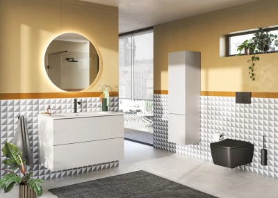 Vitra Metropole Asma Klozet Rim-ex, Gizli Montajlı, 56 cm Siyah - 2