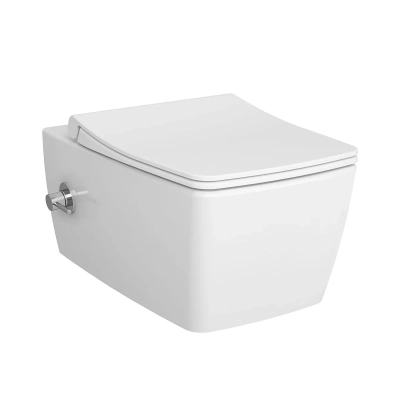 Vitra Metropole Asma Klozet Rim-ex, Gizli Montajlı, 56 cm Taharet Borulu, Entegre Musluklu, Beyaz - 1