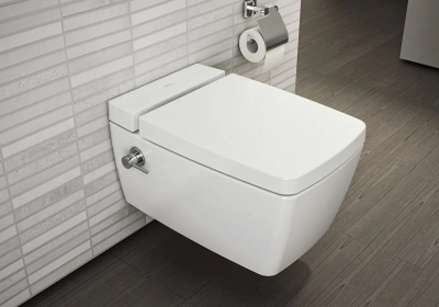 Vitra Metropole Asma Klozet Rim-ex, Gizli Montajlı, 56 cm Taharet Borulu, Entegre Musluklu, Fresh, Beyaz - 2