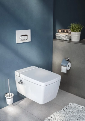 Vitra Metropole Asma Klozet Rim-ex, Gizli Montajlı, 56 cm Taharet Borulu, Entegre Musluklu, Fresh, Beyaz - 3