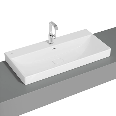 Vitra Metropole Çanak Lavabo 100x47 cm Tek Armatür Delikli, Su Taşma Delikli, Beyaz - 1