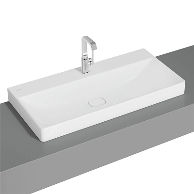 Vitra Metropole Çanak Lavabo 100x47 cm Tek Armatür Delikli, Su Taşma Deliksiz, Mat Beyaz - 1