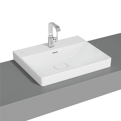 Vitra Metropole Çanak Lavabo 60x47 cm Tek Armatür Delikli, Su Taşma Delikli, Mat Beyaz - 1