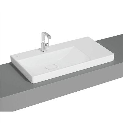Vitra Metropole Çanak Lavabo 90x47 cm Tek Armatür Delikli, Su Taşma Deliksiz, Mat Beyaz - 1