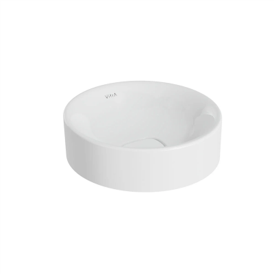 Vitra Metropole Çanak Lavabo Yuvarlak, 40x38 cm Armatür Deliksiz, Su Taşma Deliksiz, Beyaz - 1