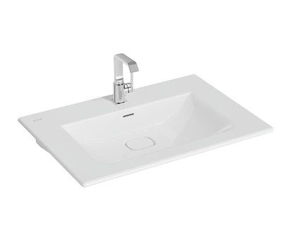 Vitra Metropole Etajerli Lavabo 80x53 cm Tek Armatür Delikli, Su Taşma Delikli, Beyaz - 1
