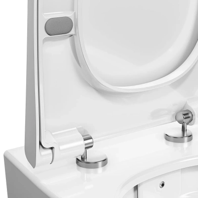 Vitra Metropole Klozet Kapağı Duroplast, Üstten Sıkmalı Yavaş Kapanır, Kolay Sök-Tak, Metal Menteşeli, Beyaz - 2