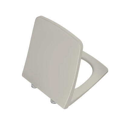Vitra Metropole Klozet Kapağı Slim, Duroplast, Üstten Sıkmalı Yavaş Kapanır, Kolay Sök-Tak, Metal Menteşeli, Mat Bej - 1