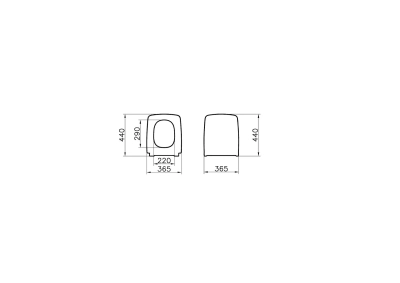 Vitra Metropole Klozet Kapağı Slim, Duroplast, Üstten Sıkmalı Yavaş Kapanır, Kolay Sök-Tak, Metal Menteşeli, Mat Siyah - 2