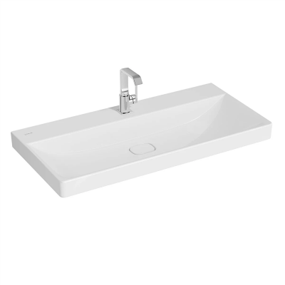 Vitra Metropole Lavabo 100x47 cm Tek Armatür Delikli, Su Taşma Deliksiz, Beyaz - 1