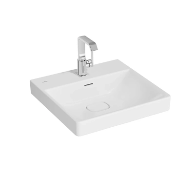 Vitra Metropole Lavabo 50x47 cm Tek Armatür Delikli, Su Taşma Delikli, Mat Beyaz - 1