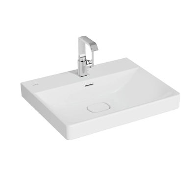 Vitra Metropole Lavabo 60x47 cm Tek Armatür Delikli, Su Taşma Delikli, Mat Beyaz - 1