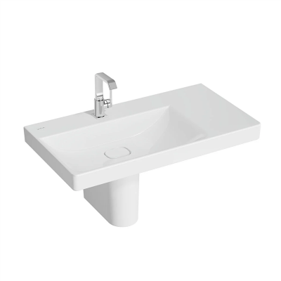 Vitra Metropole Lavabo 90x47 cm Tek Armatür Delikli, Su Taşma Deliksiz, Beyaz - 1