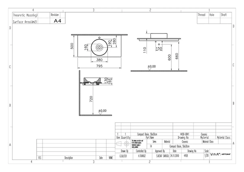 Vitra Metropole Tezgah Mat Beyaz - Vitra (1)
