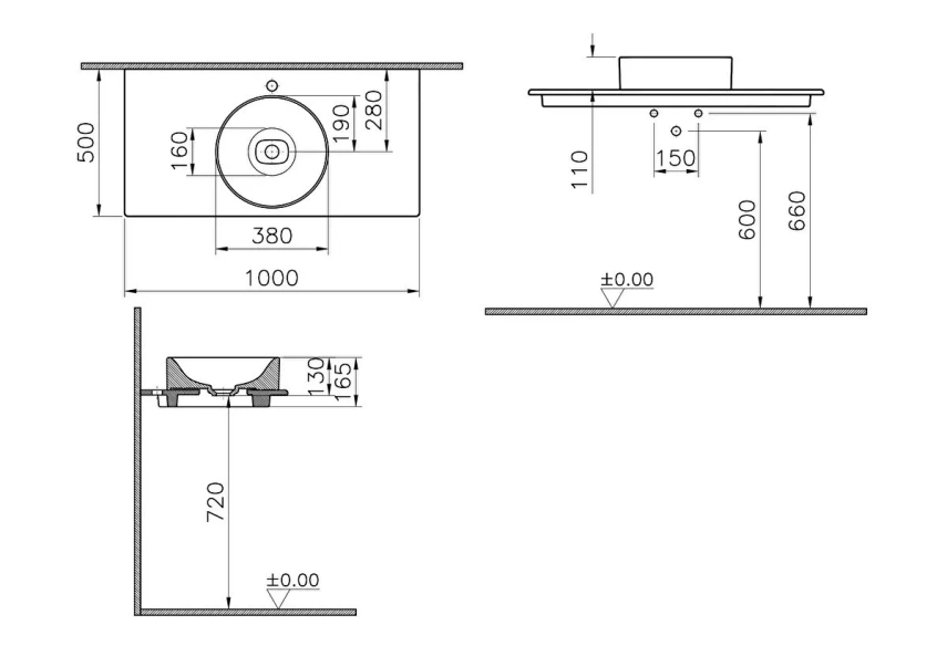 Vitra Metropole Tezgah Taupe - Vitra (1)