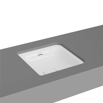 Vitra Metropole Tezgahaltı Lavabo Kare, 40x40 cm Armatür Deliksiz, Su Taşma Delikli, Beyaz - 1